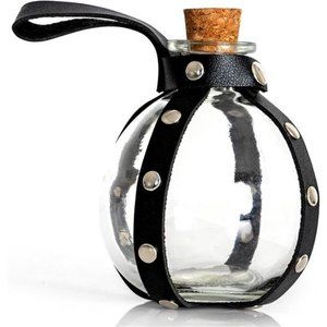 Dark Magic Potion Bottle - Faux Leather Harness with Holster Loop, Halloween